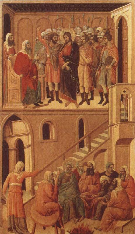 Duccio di Buoninsegna Peter-s First Denial of Christ Before the High Priest Annas China oil painting art